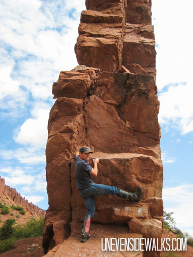 Landon Rock Climbing the Puerta del Diablo Rock Formation